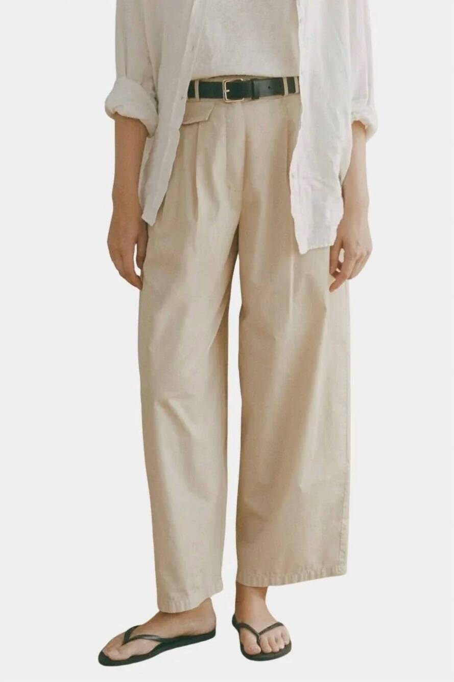NEW SHAINA MOTE summer chino pants in beige